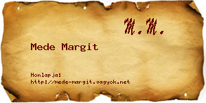 Mede Margit névjegykártya